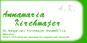 annamaria kirchmajer business card